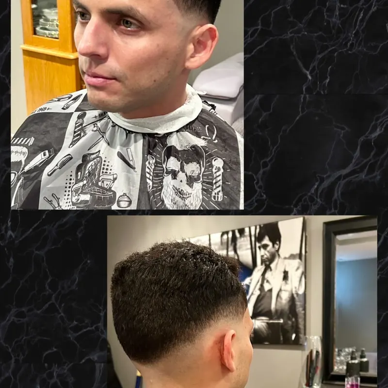 Mid fade with textured crop